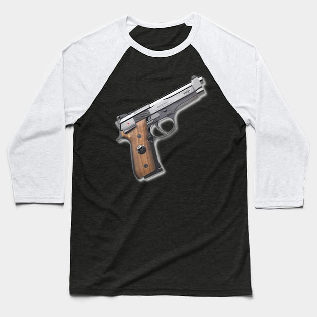 Weapons - Semiautomatic pistol - Beretta 92 FS Centennial - 121202 Baseball T-Shirt by Semenov